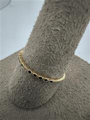 Blue Stone Unisex Stone Ring 14K Yellow Gold 0.61g
